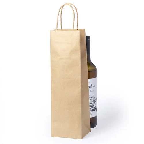 Bolsa Reutilizable de Papel Natural con Asas Cortas y Fuelle Ragnar 100 g/m²