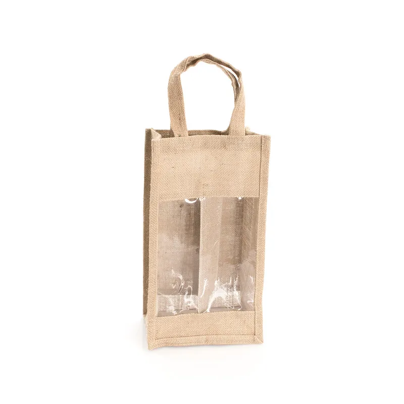 Bolsa Biodegradable de Yute con Ventana para Botellas Koop 75 cl