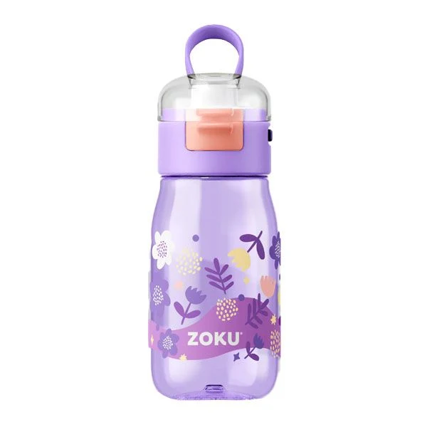 Botella Flip Flores Púrpura