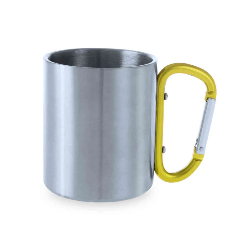 Taza de Acero Inox con Asa Mosquetón Bastic 210 ml