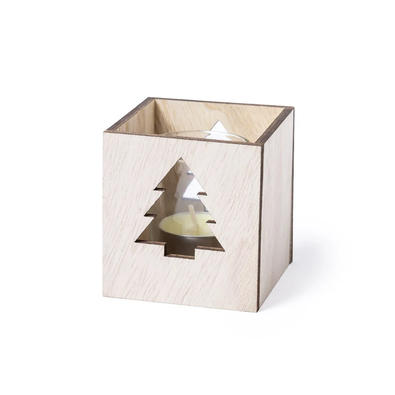 Vela Aromática Navidad en Cristal y Caja de Madera Keylax