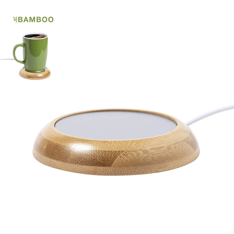Calentador de Tazas Sostenible de Bambú USB Ligrant