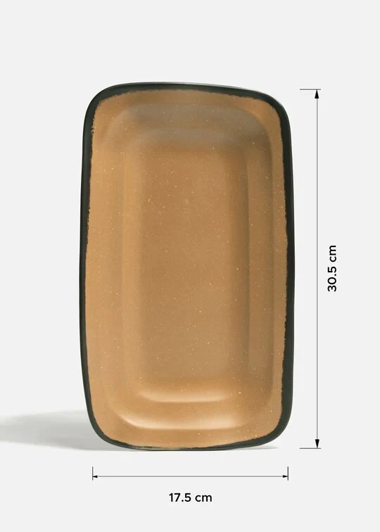 Bandeja rectangular 30.5 x 17.5 cm terra brown TAV