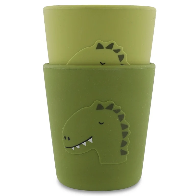 2 Vasos de Silicona Dinosaurio (Mr. Dino) - Trixie