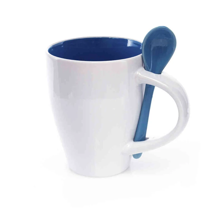 Taza Cerámica Cónica con Cuchara Cotes 350 ml