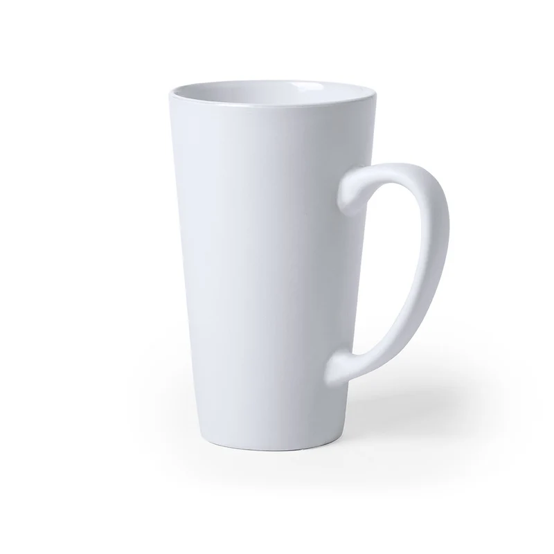 Taza Cerámica Cónica Blanca Gran Capacidad Korpus 480 ml
