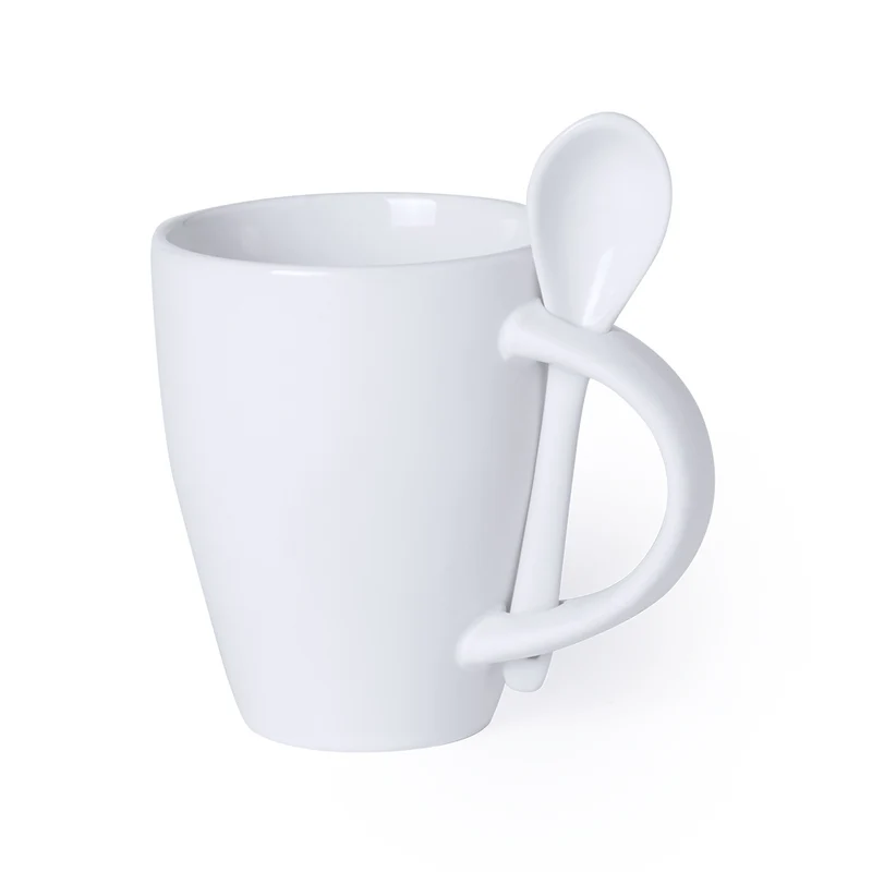 Taza Cerámica Cónica con Cuchara Samay 300 ml