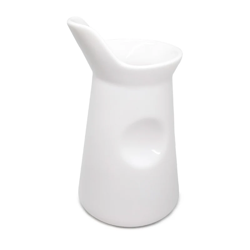 Lechera de porcelana blanca para café o té