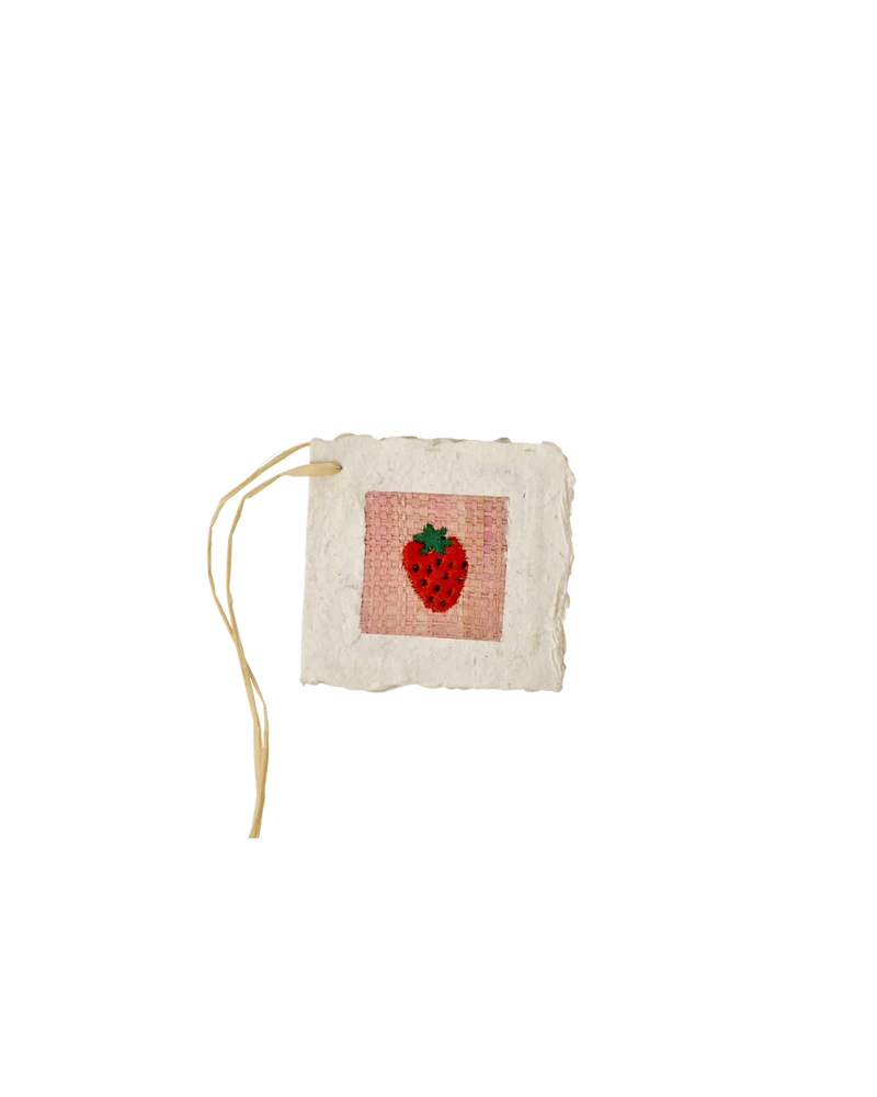 Lille Papir Gavemærke - Rød - Strawberry