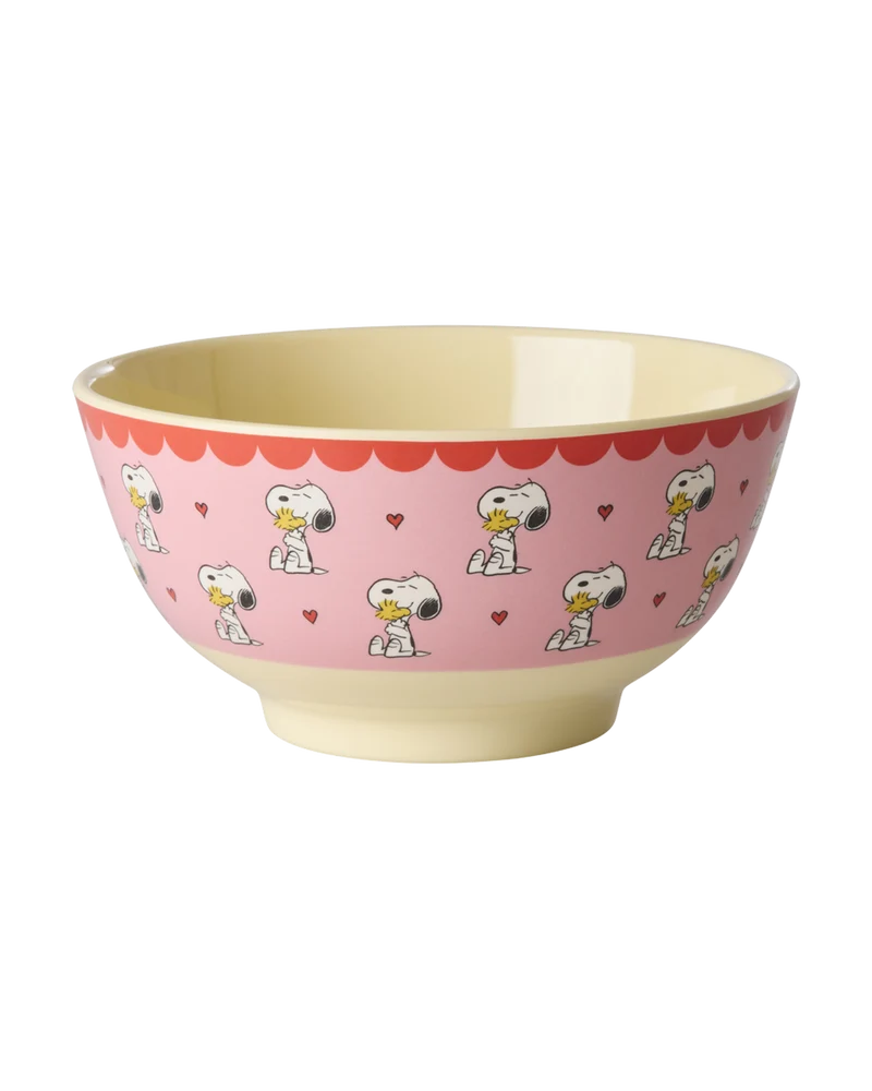 Mellem Skål - Pink - Snoopy Print