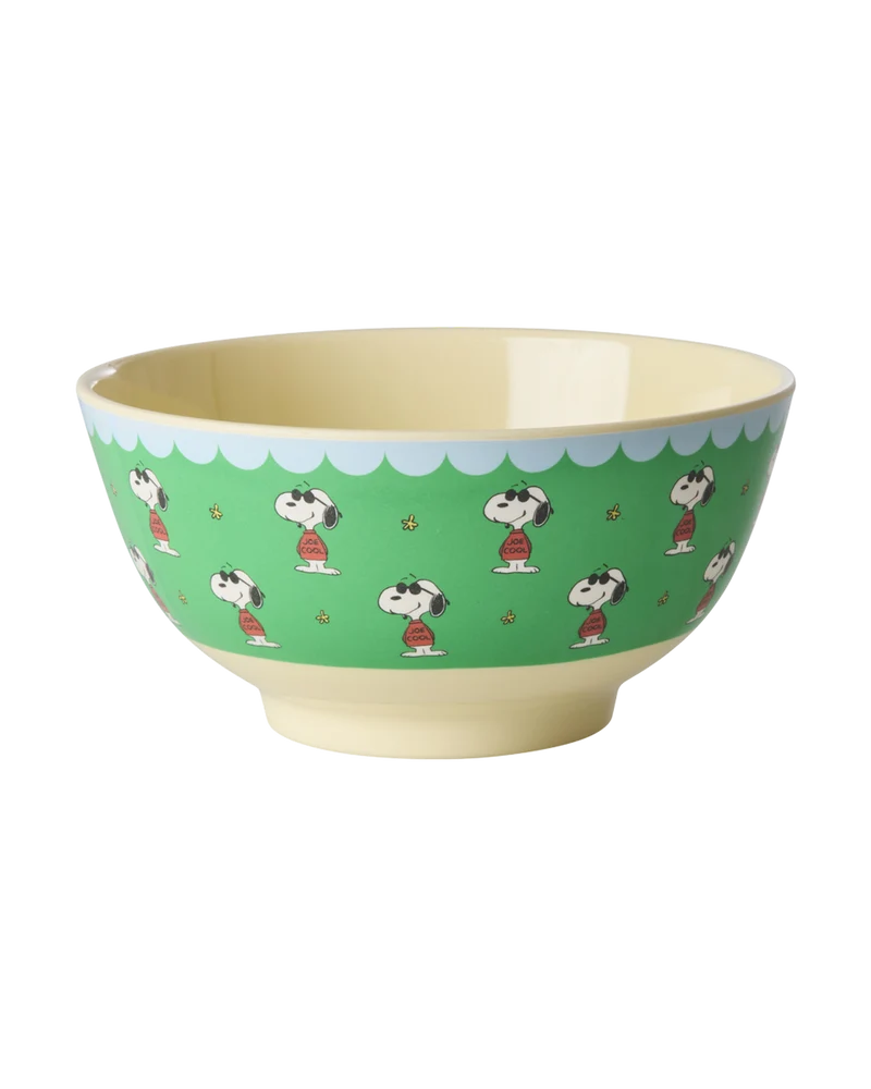 Mellem Skål - Grøn - Snoopy Print