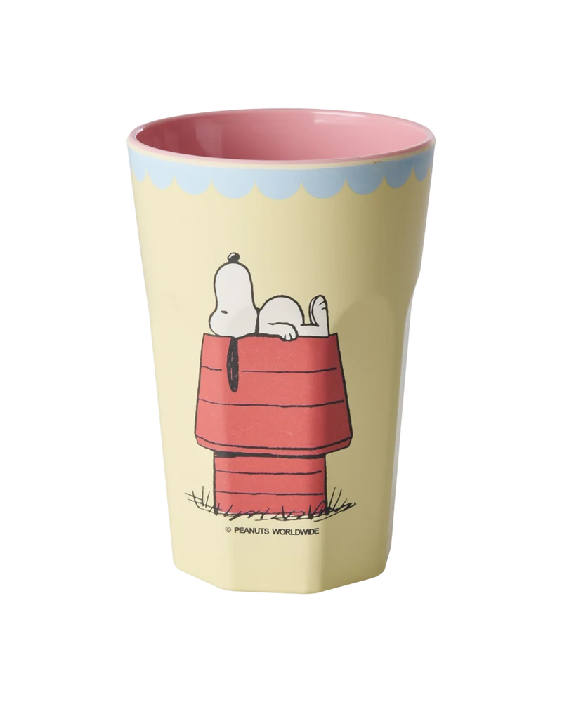 Høj kop - Creme - Snoopy Print