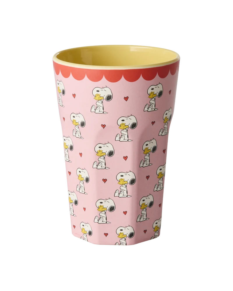 Høj kop - Pink - Snoopy Print