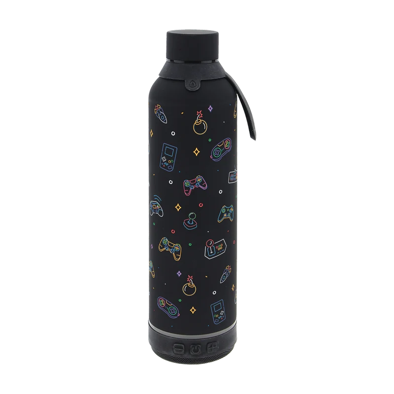 Botella Térmica de Acero Inoxidable con Altavoz – Neon Gamer | Aurea