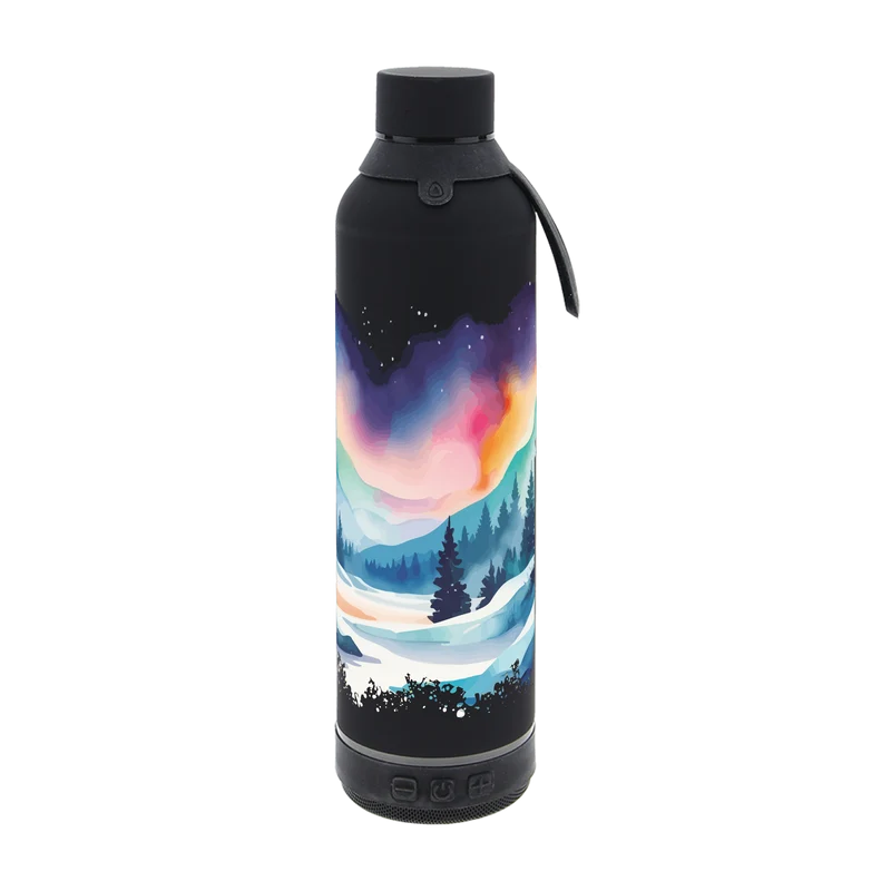 Botella Térmica de Acero Inoxidable con Altavoz – Travel Dreams | Aurea
