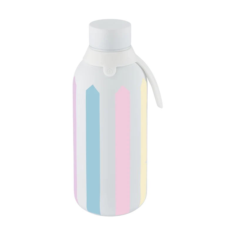 Botella Térmica de Acero Inoxidable con Interior Cerámico y Doble Tapón – Candy Lines | Aurea
