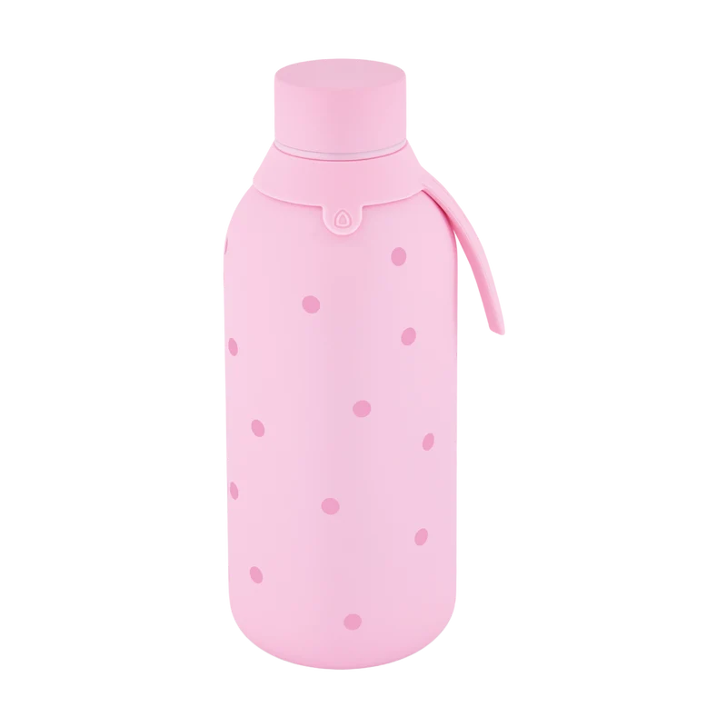 Botella Térmica de Acero Inoxidable con Interior Cerámico y Doble Tapón – Pastel Dots | Aurea