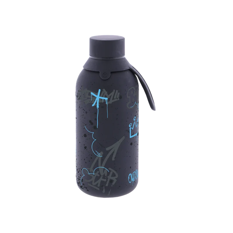 Botella Térmica de Acero Inoxidable con Interior Cerámico y Doble Tapón – Urban Graffiti | Aurea