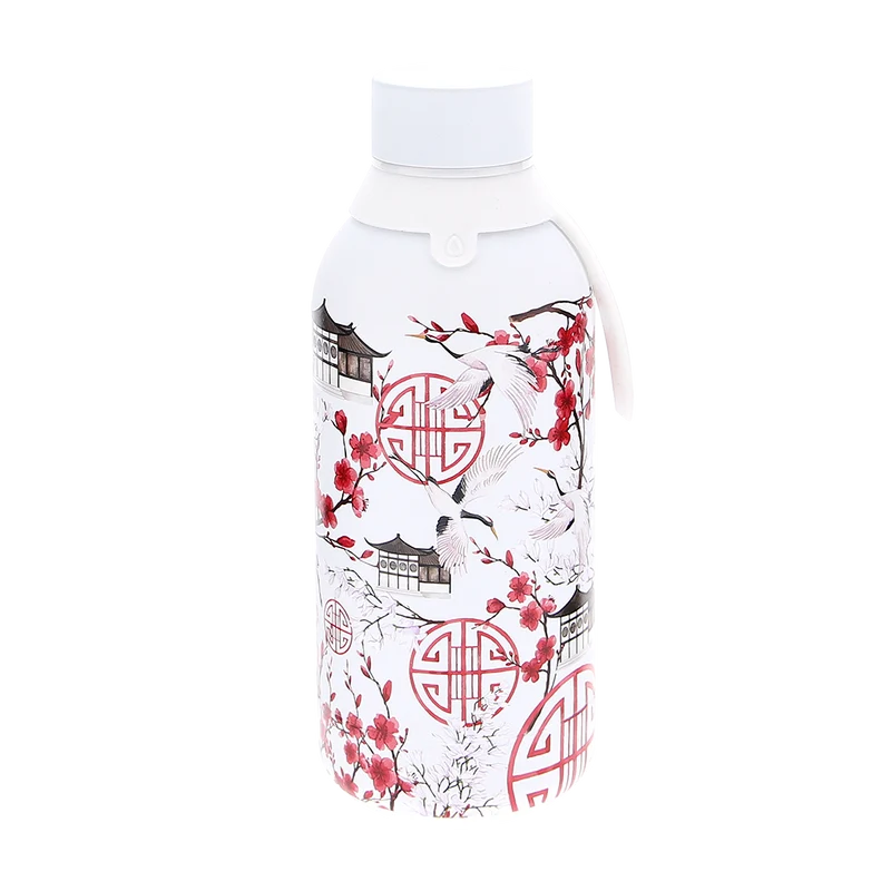 Botella Térmica de Acero Inoxidable con Interior Cerámico y Doble Tapón – Japan Vibes | Aurea