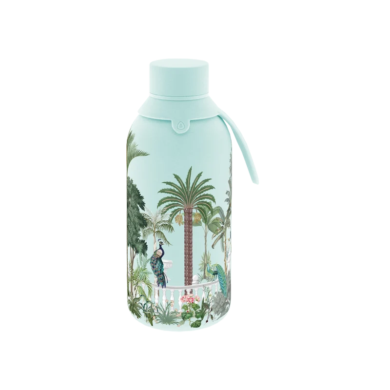 Botella Térmica de Acero Inoxidable con Interior Cerámico y Doble Tapón – Wild Paradise | Aurea