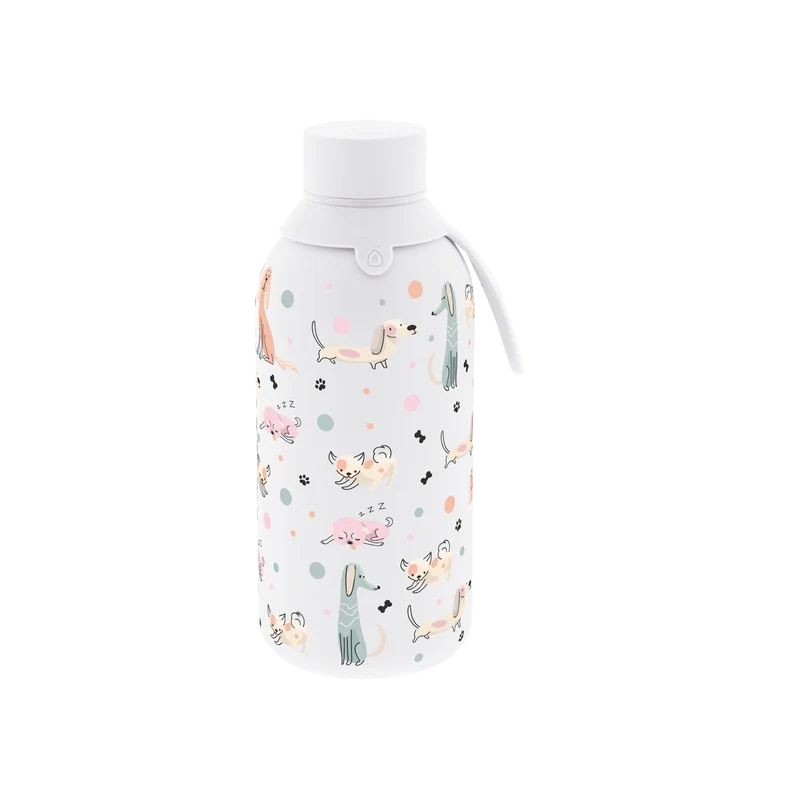 Botella Térmica de Acero Inoxidable con Interior Cerámico y Doble Tapón – Dot & Woof | Aurea