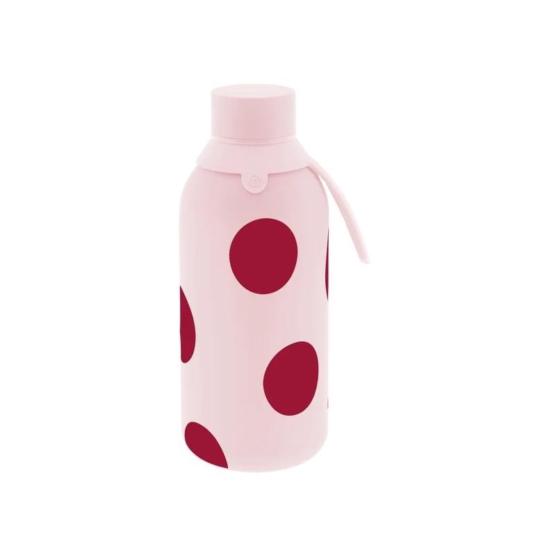 Botella Térmica de Acero Inoxidable con Interior Cerámico y Doble Tapón – Bold Dots | Aurea