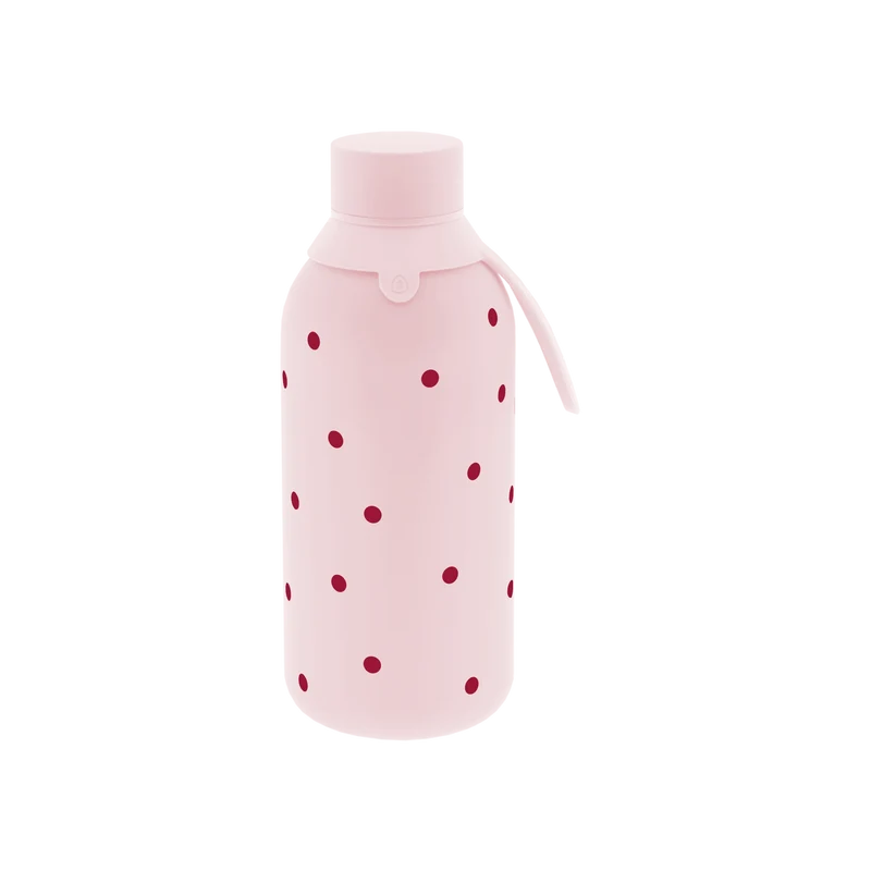 Botella Térmica de Acero Inoxidable con Interior Cerámico y Doble Tapón – Petite Dots | Aurea