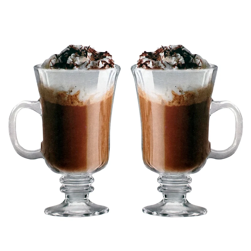 Copa Tarro Cafe Capuchino Irlandes Irish Coffee de 250 ml set de 6 piezas BH