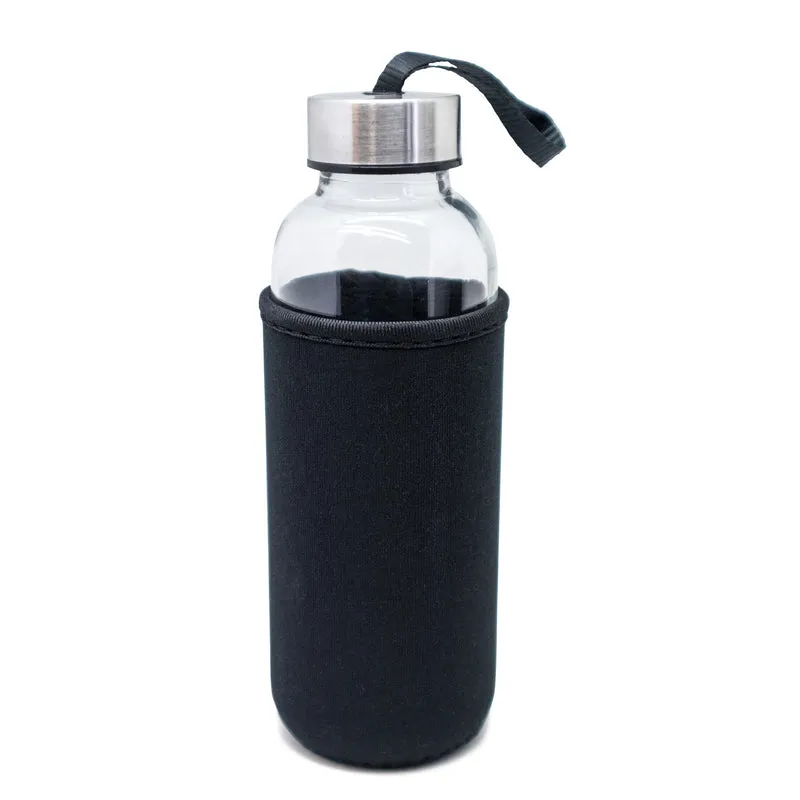 Botella de Cristal con Funda de Neopreno