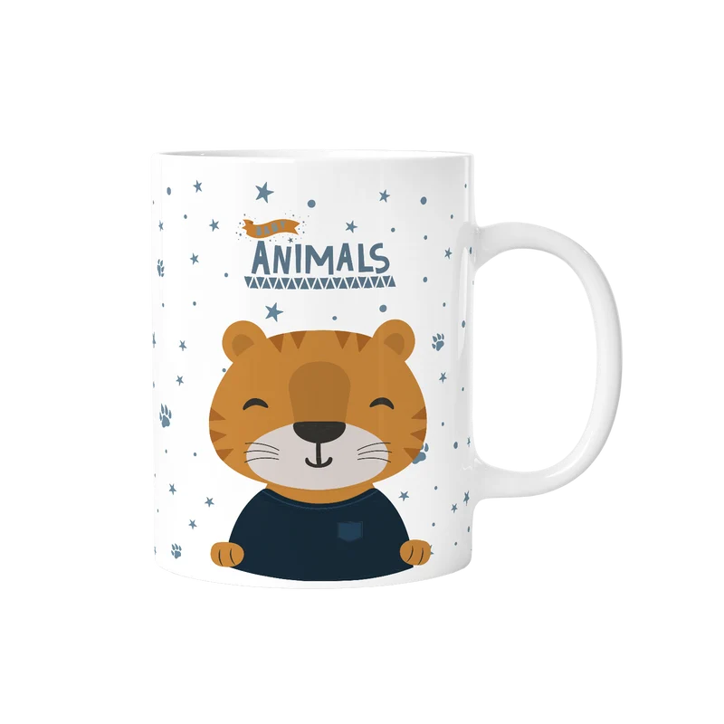 Taza Infantil Plástico 330ml - 3D Animals