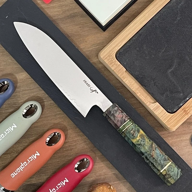 Cuchillo Santoku Inari Damascus Abedul