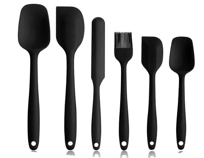 Juego Utensilios Cocina de Silicona Negro