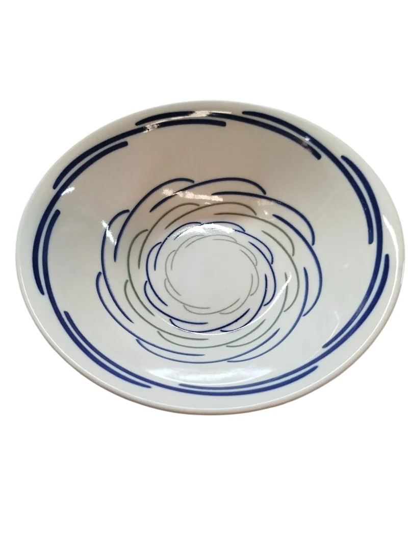 Plato Tazón ceramica Remolino Azul 7" BH