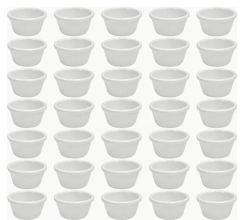 Ramekin en Melamina Rallado de 4 oz Blanco 48 Piezas