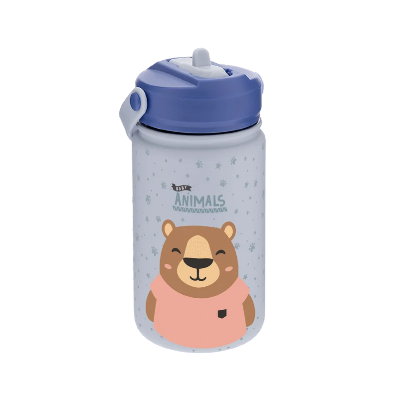 Botella Acero Inoxidable 330ml Adaptador Infantil - 3D Animals