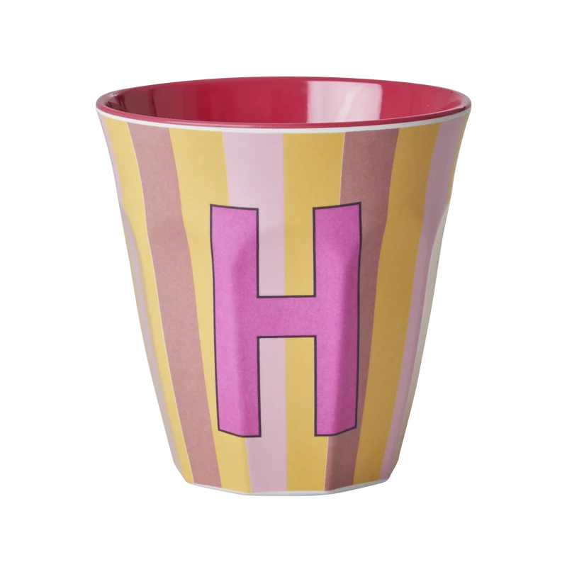 Mellem Alfabetkop - Multifarvet - H - Stripes