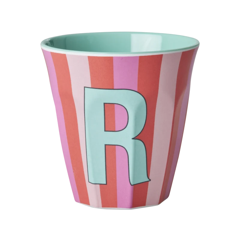 Mellem Alfabetkop - Pink - R - Stripes
