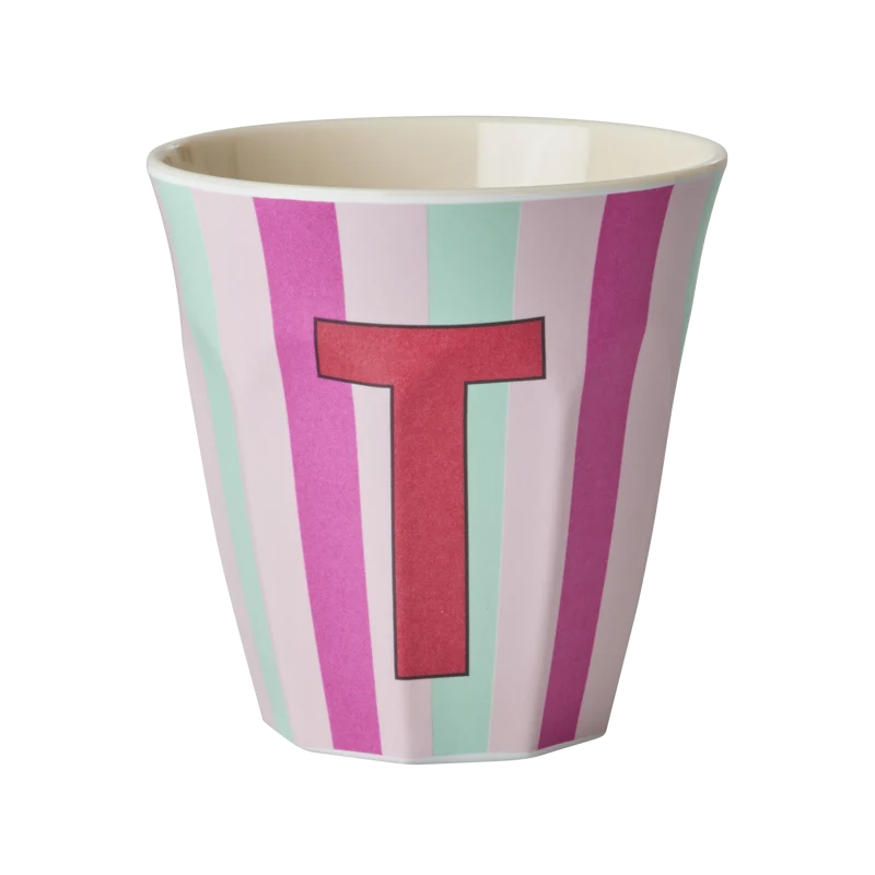 Mellem Alfabetkop - Pink - T - Stripes