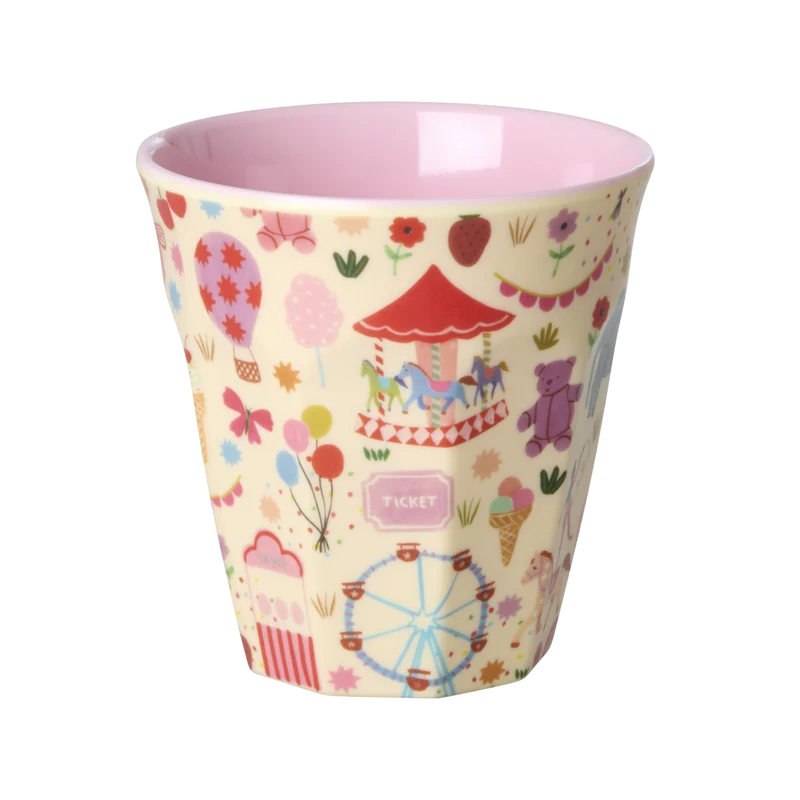 Mellem Børnekop - Pink - Fun Fair Print
