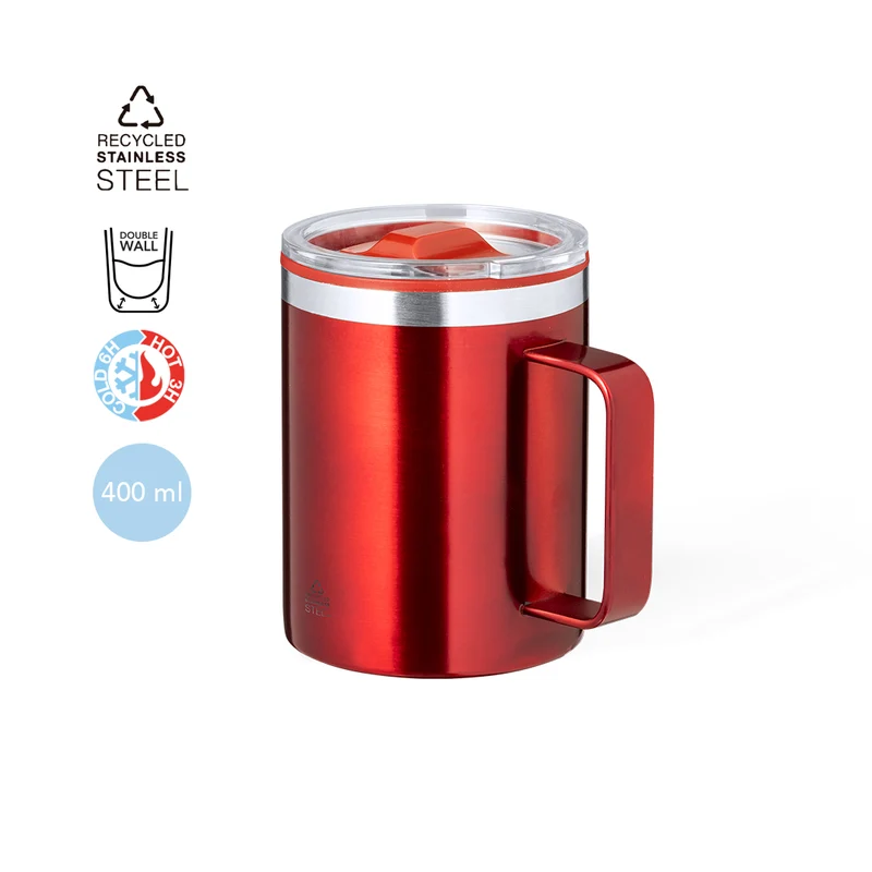 Taza Térmica Sostenible de Acero Inox Reciclado Suprax 400 ml