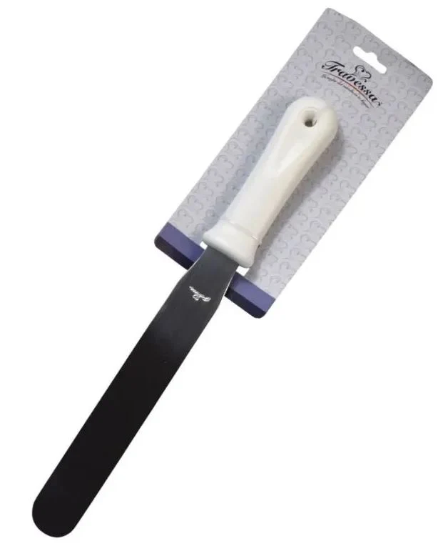 Espatula Pastelera 8 " Mango de plastico Blanco TRV