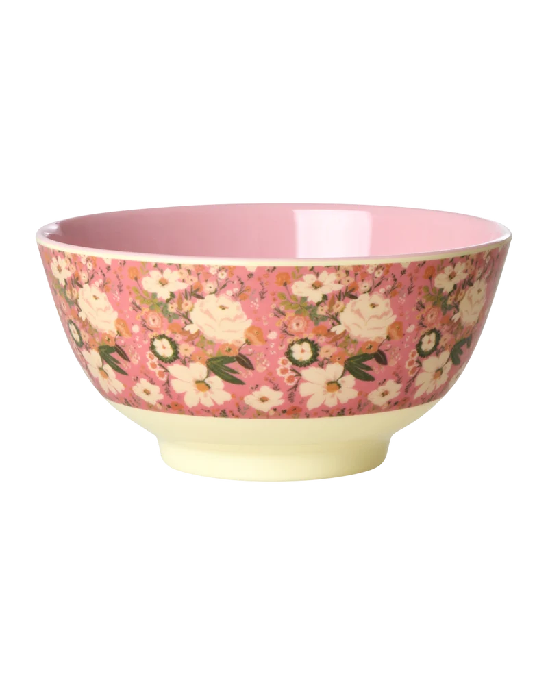 Mellem Skål - Koral - Allison Flower Print