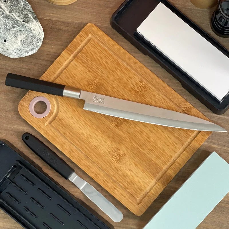 Cuchillo Yanagiba Kai Wasabi Black 24cm Japonés Sashimi