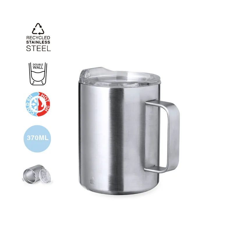 Taza Térmica Sostenible de Acero Inoxidable Reciclado Dovery 370ml