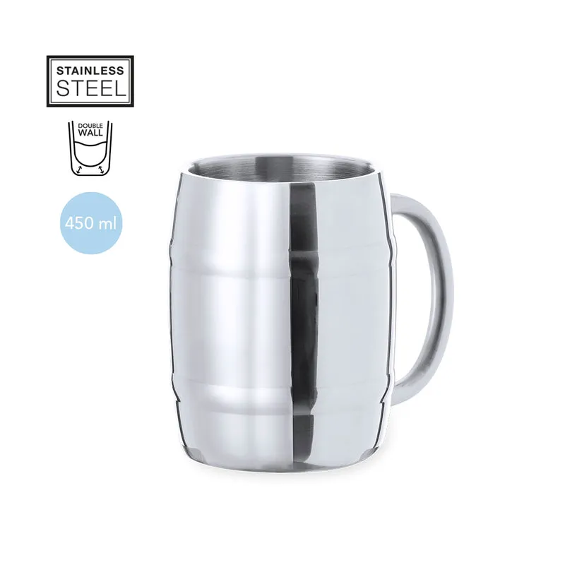 Jarra Sostenible de Doble Pared de Acero Inoxidable Solara - 450ml
