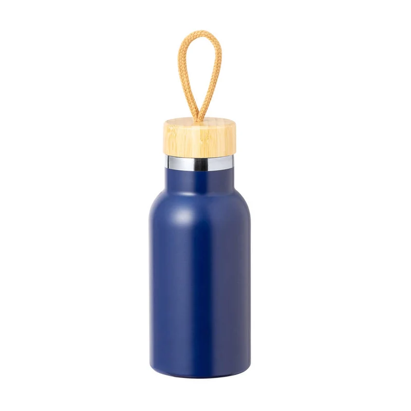 Bidón Térmico Acero Inox Doble Pared con Bambú Flazer 350 ml