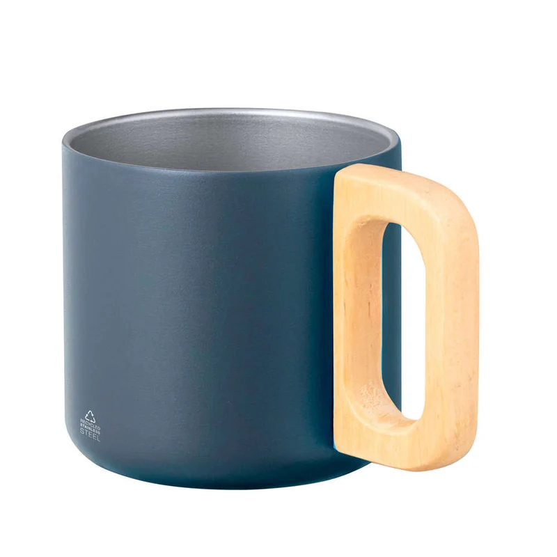 Taza Ecológica Acero Inox Reciclado Doble Pared 400 ml