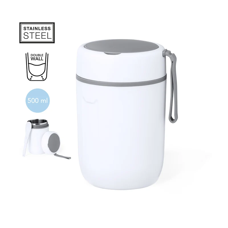 Fiambrera Sostenible Acero Inox y PP Doble Pared Reuteman 500 ml