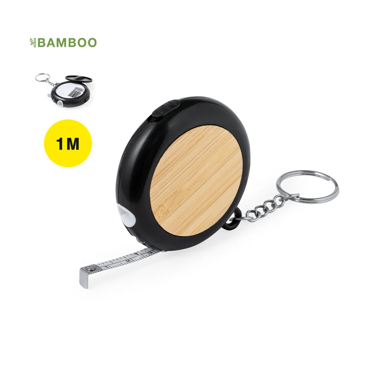 Flexómetro Multiherramienta 1M Sostenible de Bambú con Linterna Wilco