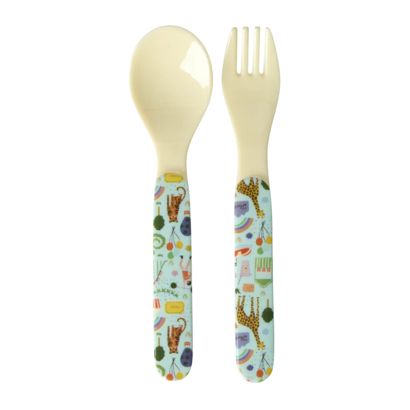 Babyske og gaffel - Mint - Fun Fair Print